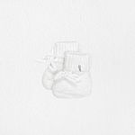 Knit Tie Booties - Peony