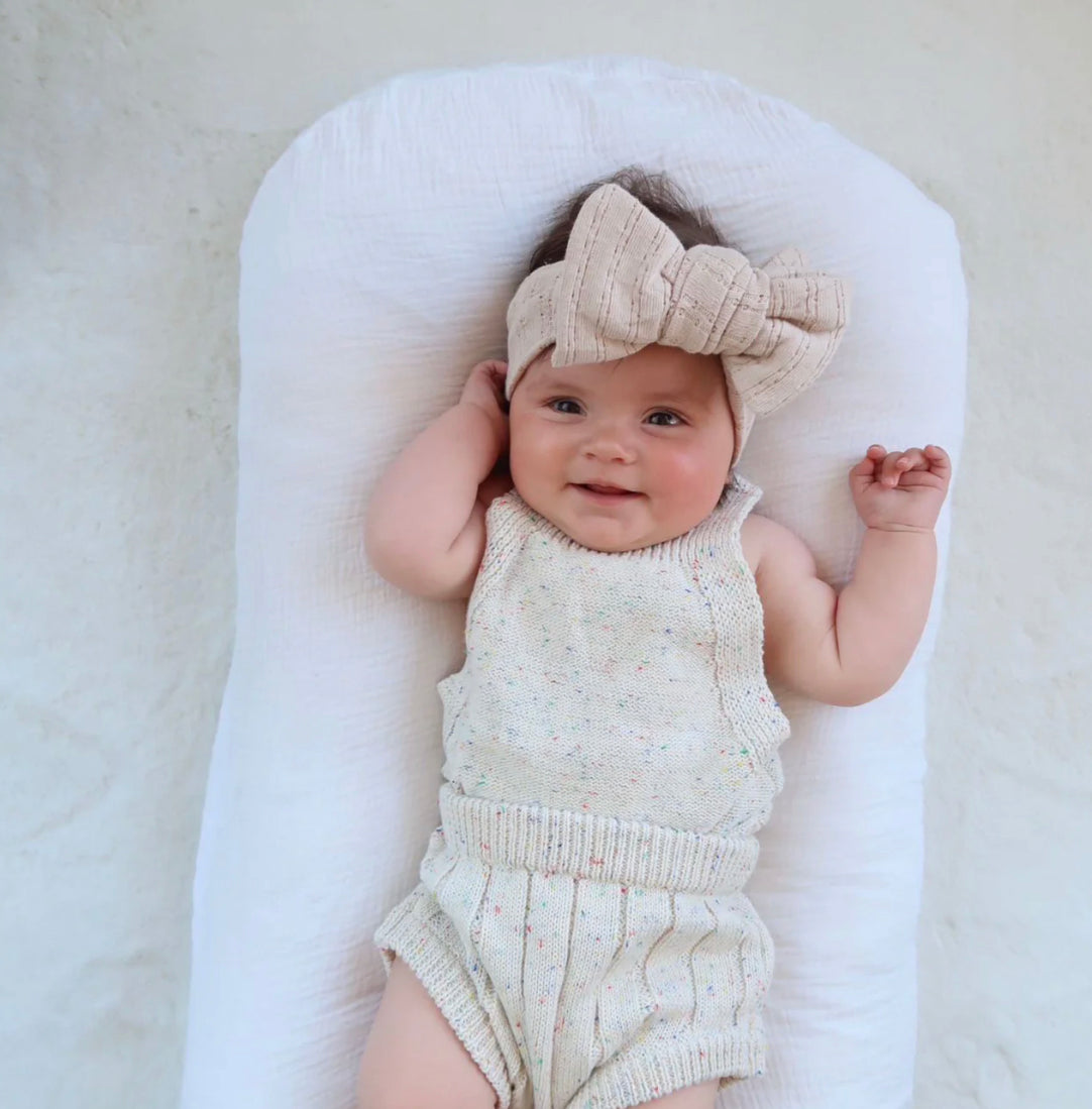 Knitted Top - Beige Speckled