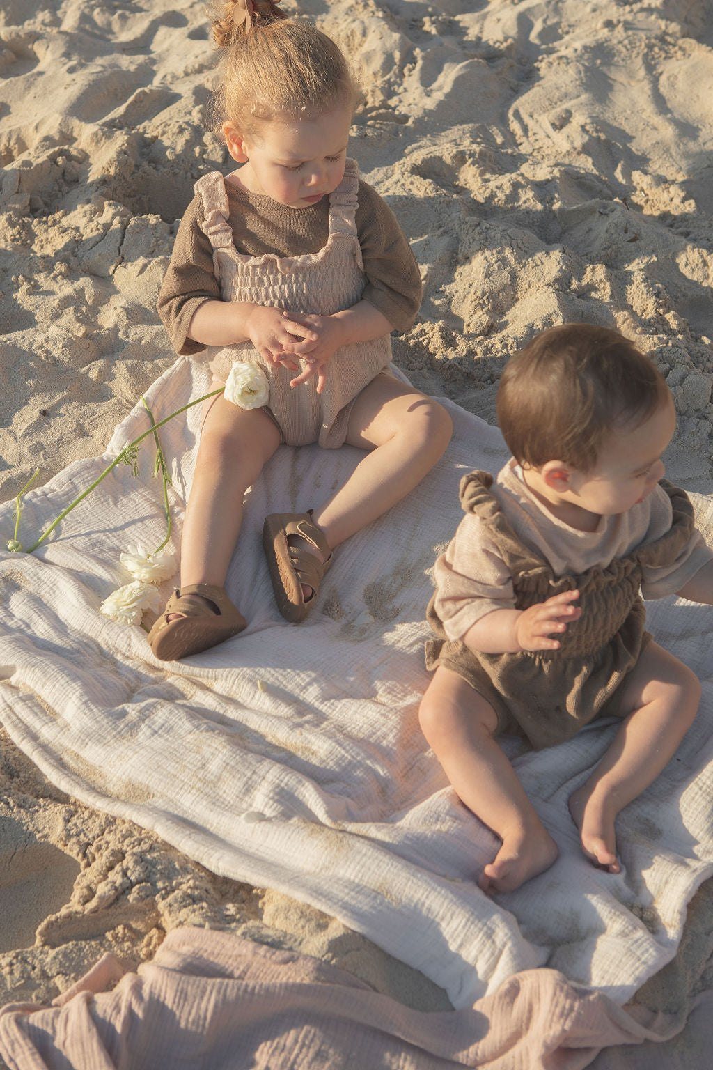 Linen Romper - Mocha