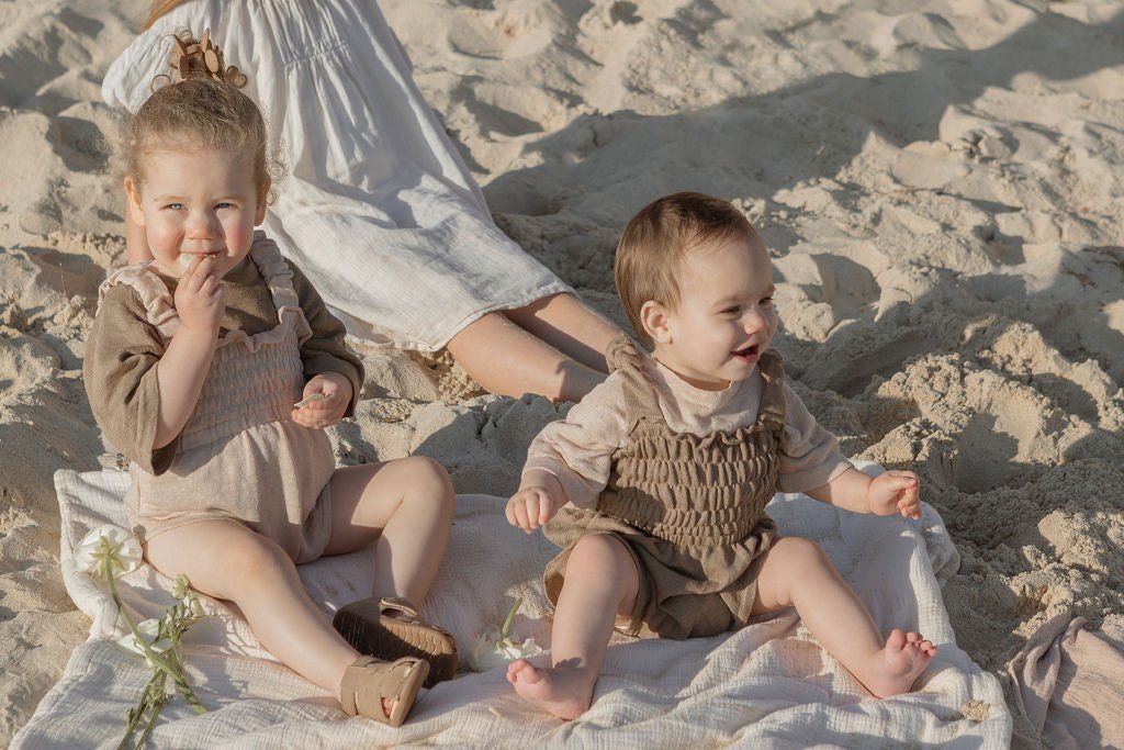 Linen Romper - Mocha