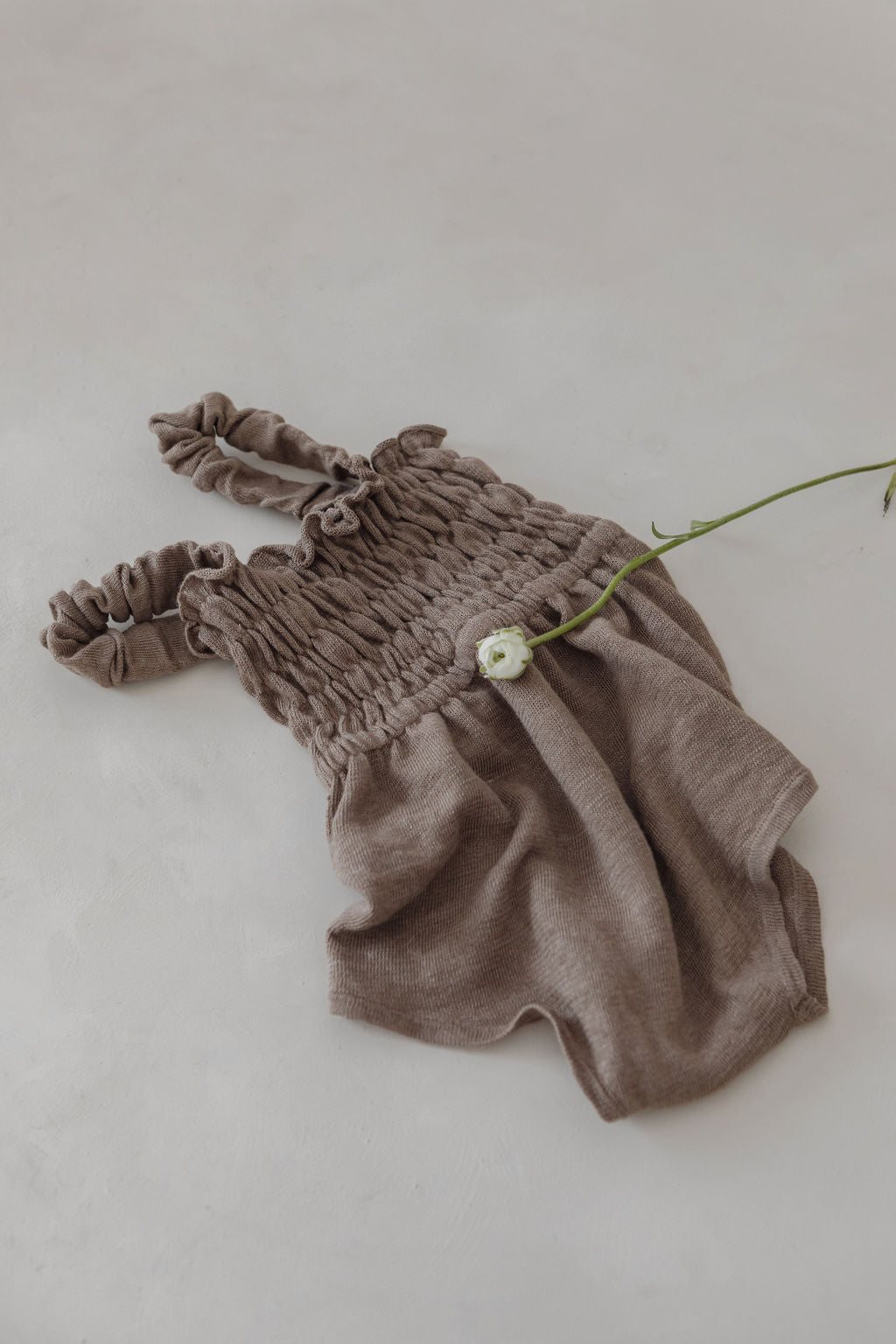 Linen Romper - Wheat