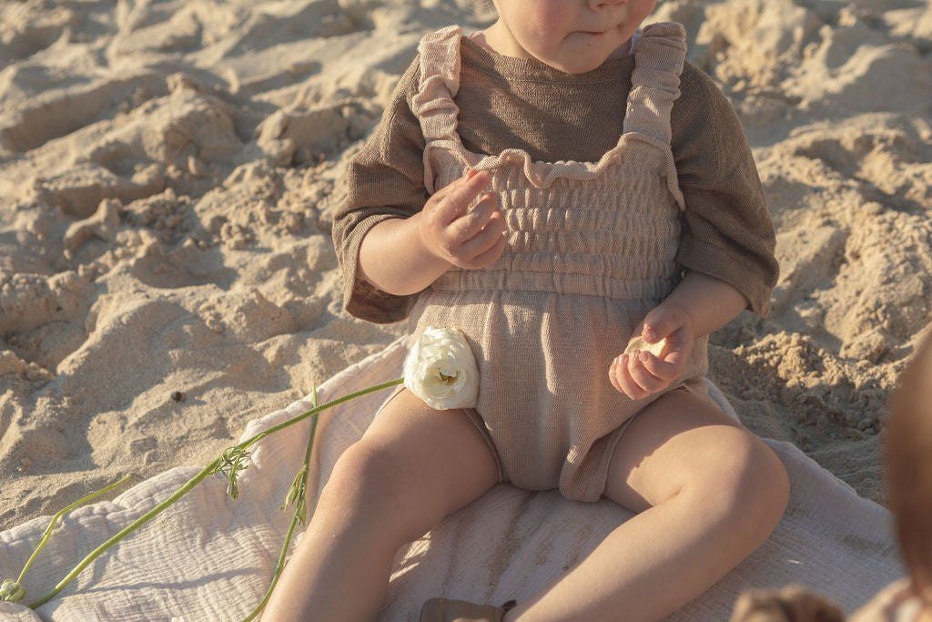 Linen Romper - Wheat
