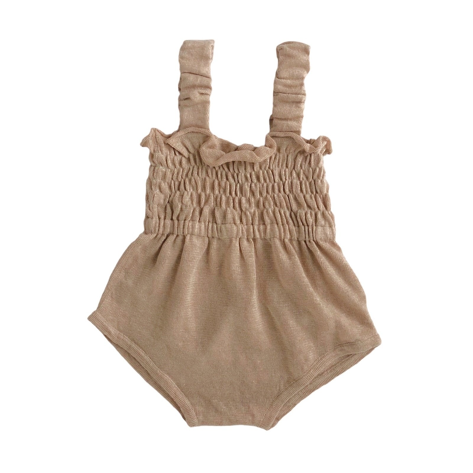 Linen Romper - Mocha