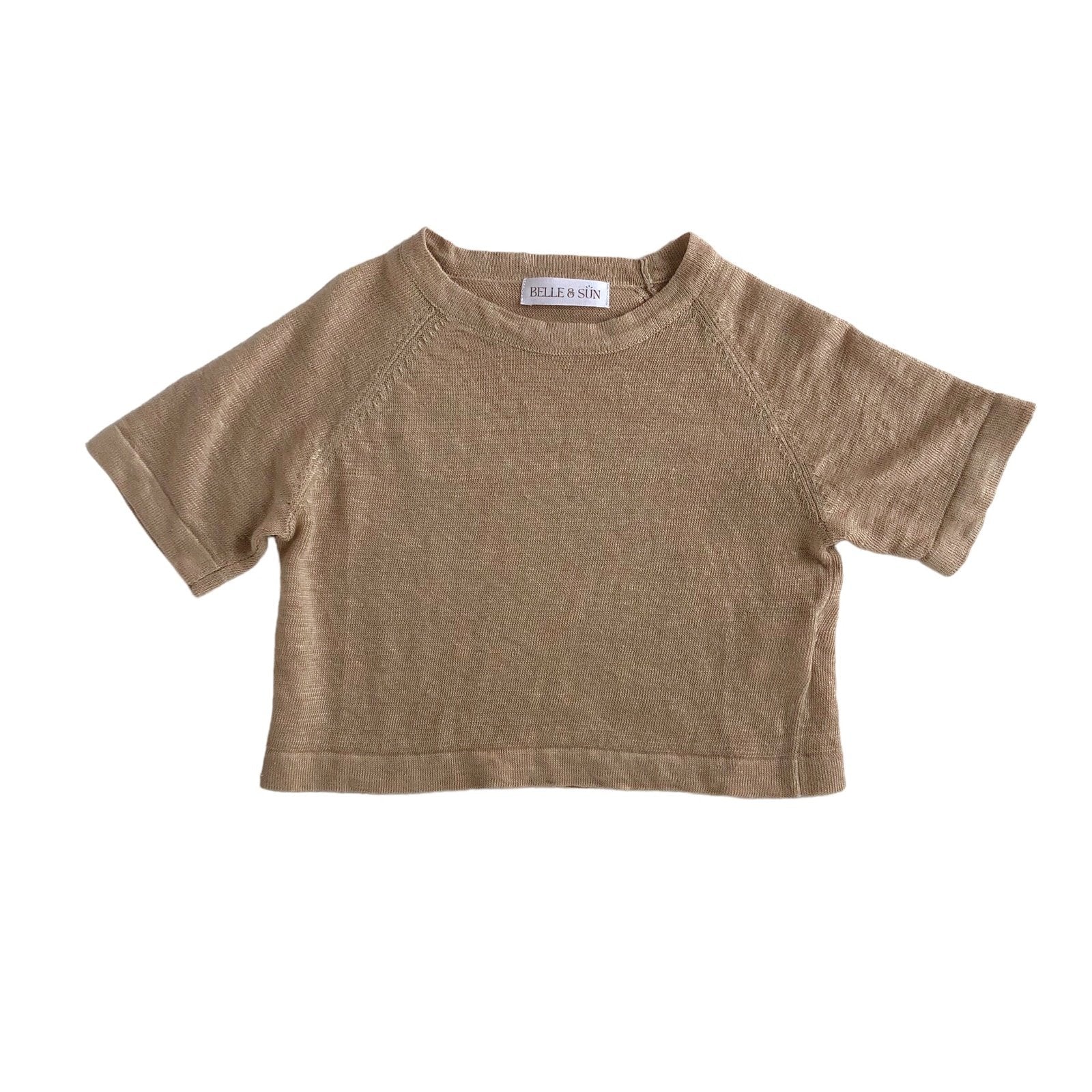 Linen Tee & Shorts Set - Mocha