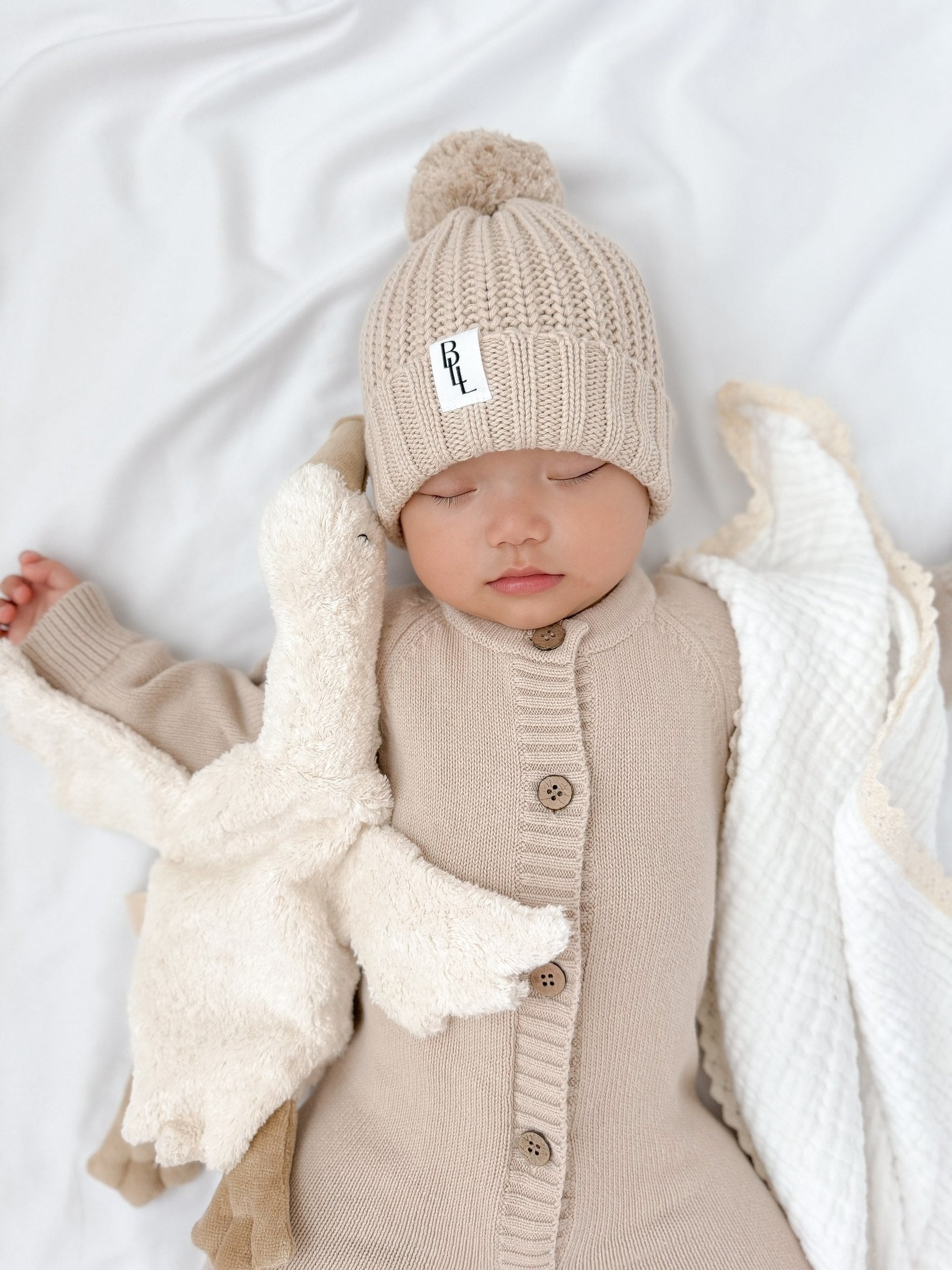 Luxe Knit Beanie - Stone