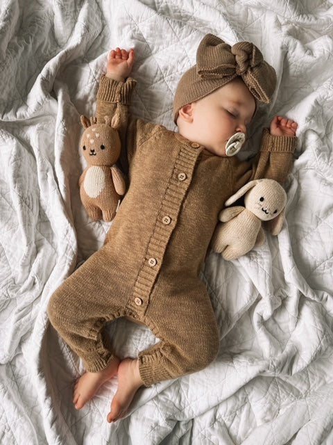 Luxe Knitted Romper - Speckled Dalmatian