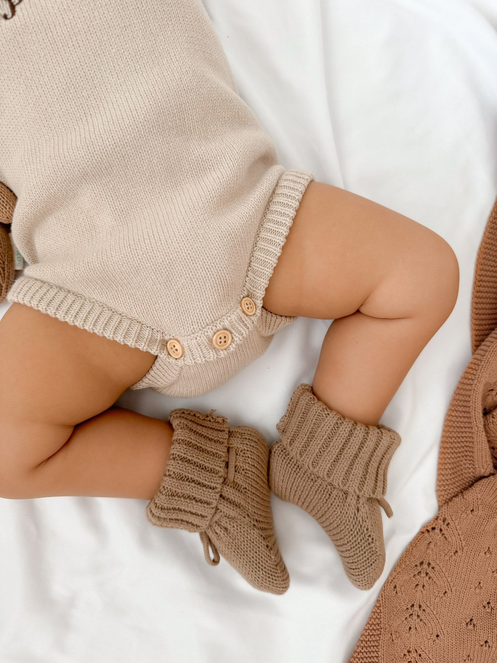 Luxe Knit Booties - Speckled Dalmatian
