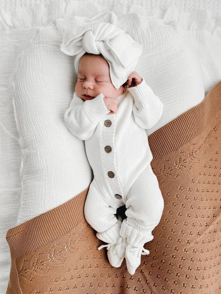 Luxe Knit Booties - Ivory