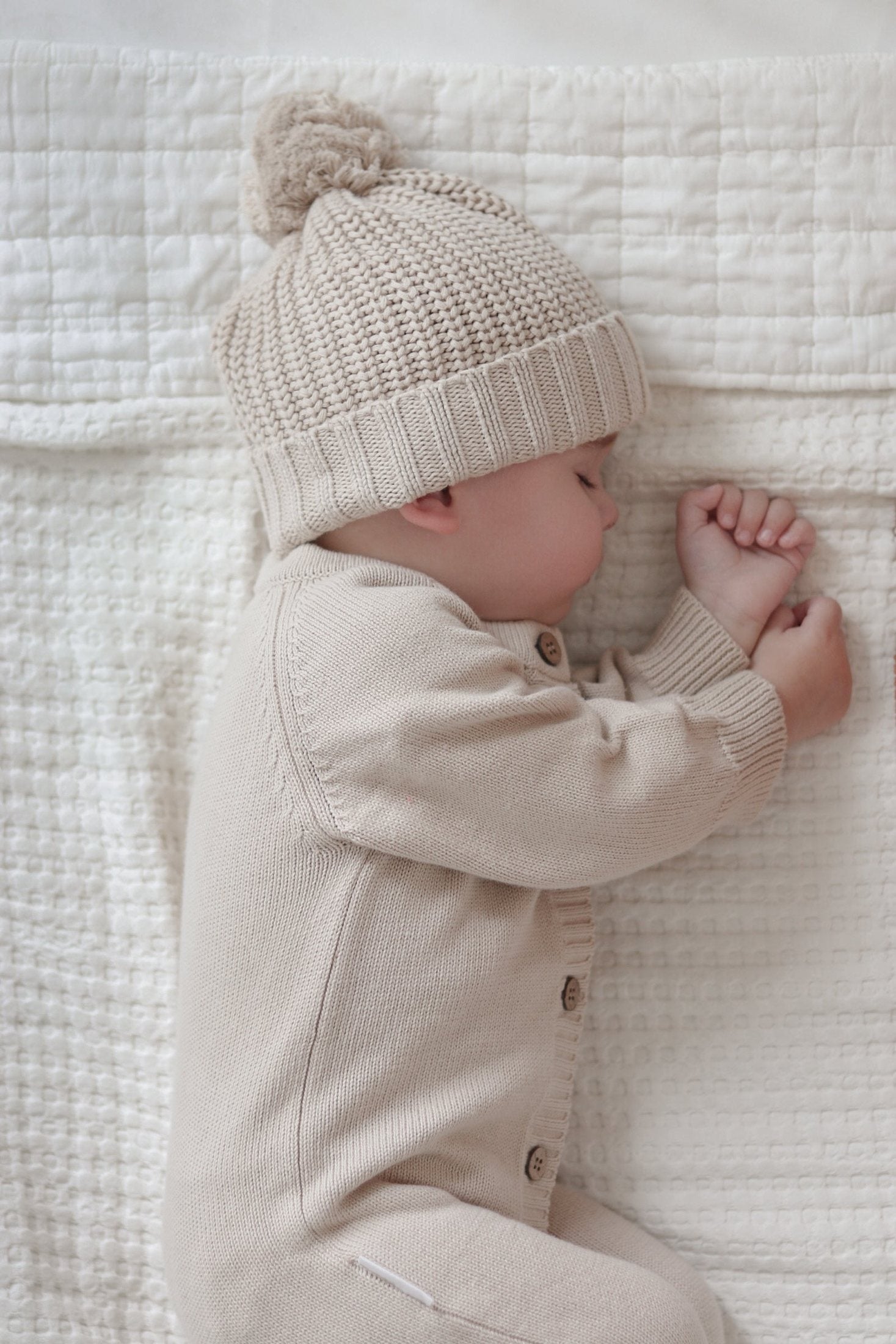 Luxe Knit Beanie - Stone