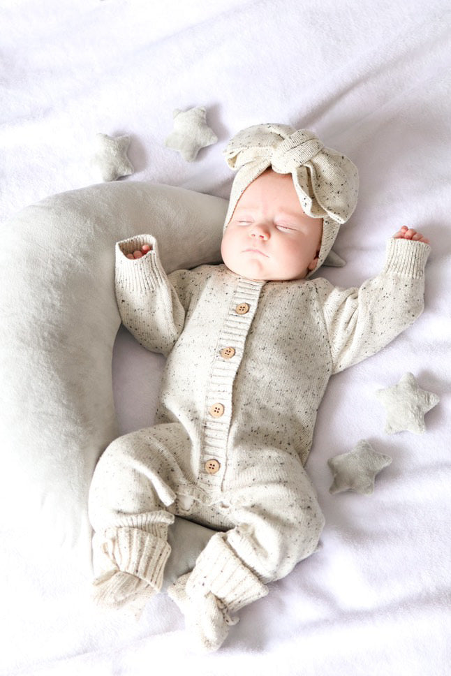 Luxe Knitted Romper - Stone