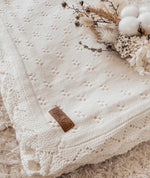 Pointelle Knit Blanket - Honey Milk