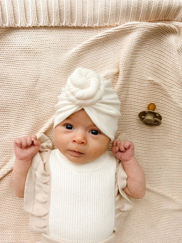 Rib Knot Turban - Mocha