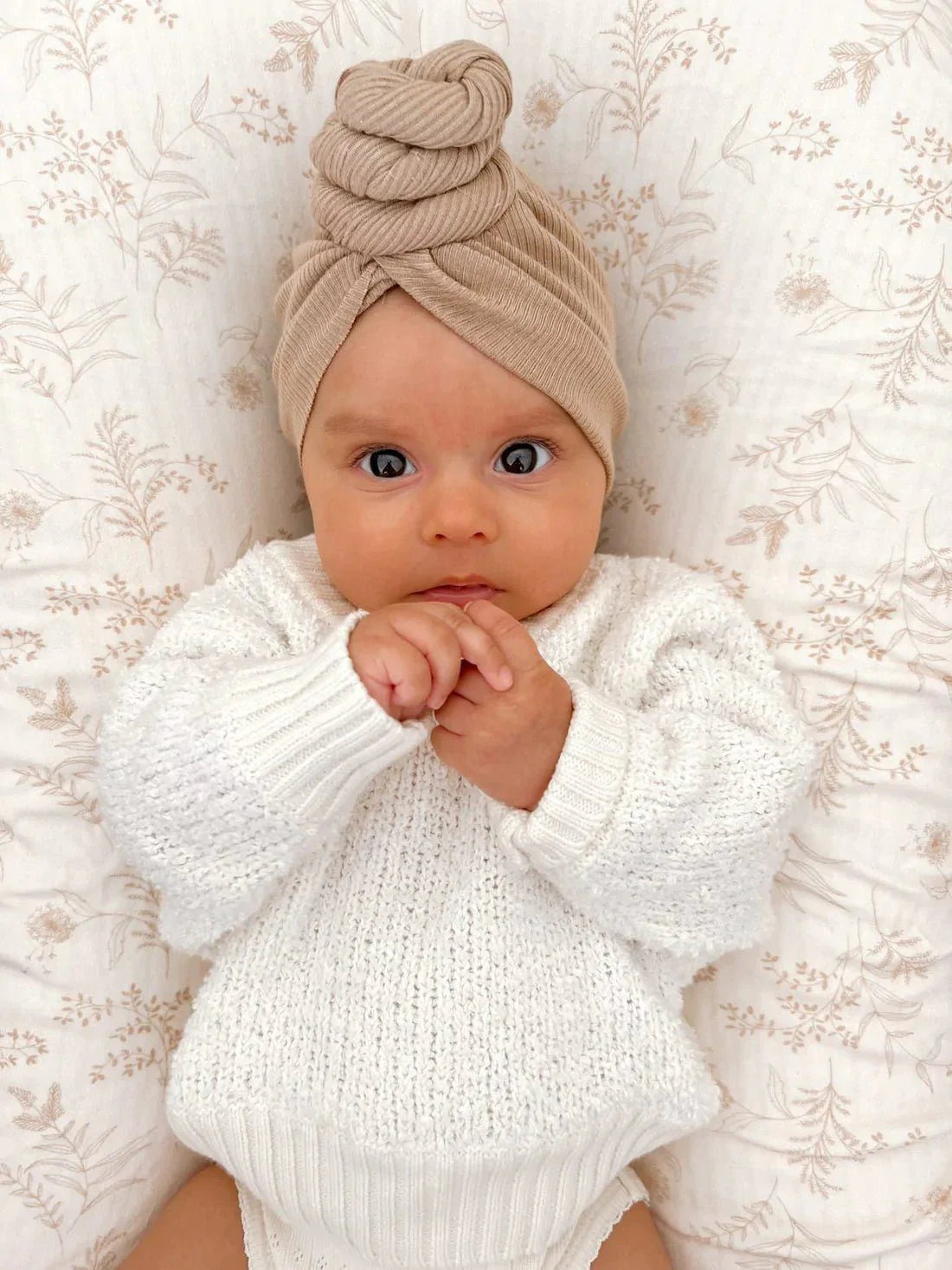 Rib Knot Turban - Champagne Pink