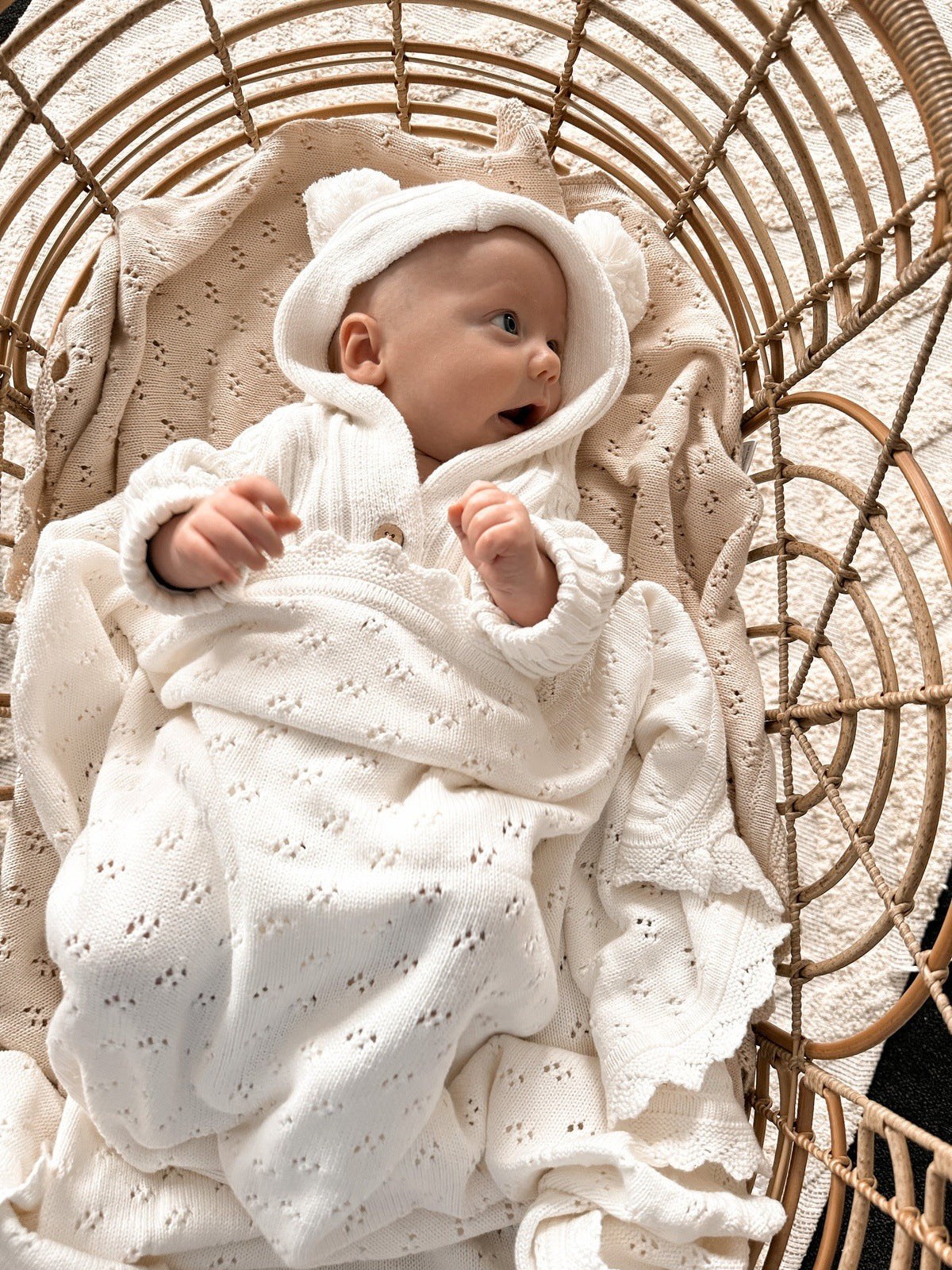 Ribbed Hoodie Onesie | Milk