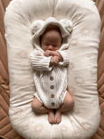 Ribbed Hoodie Onesie | Milk