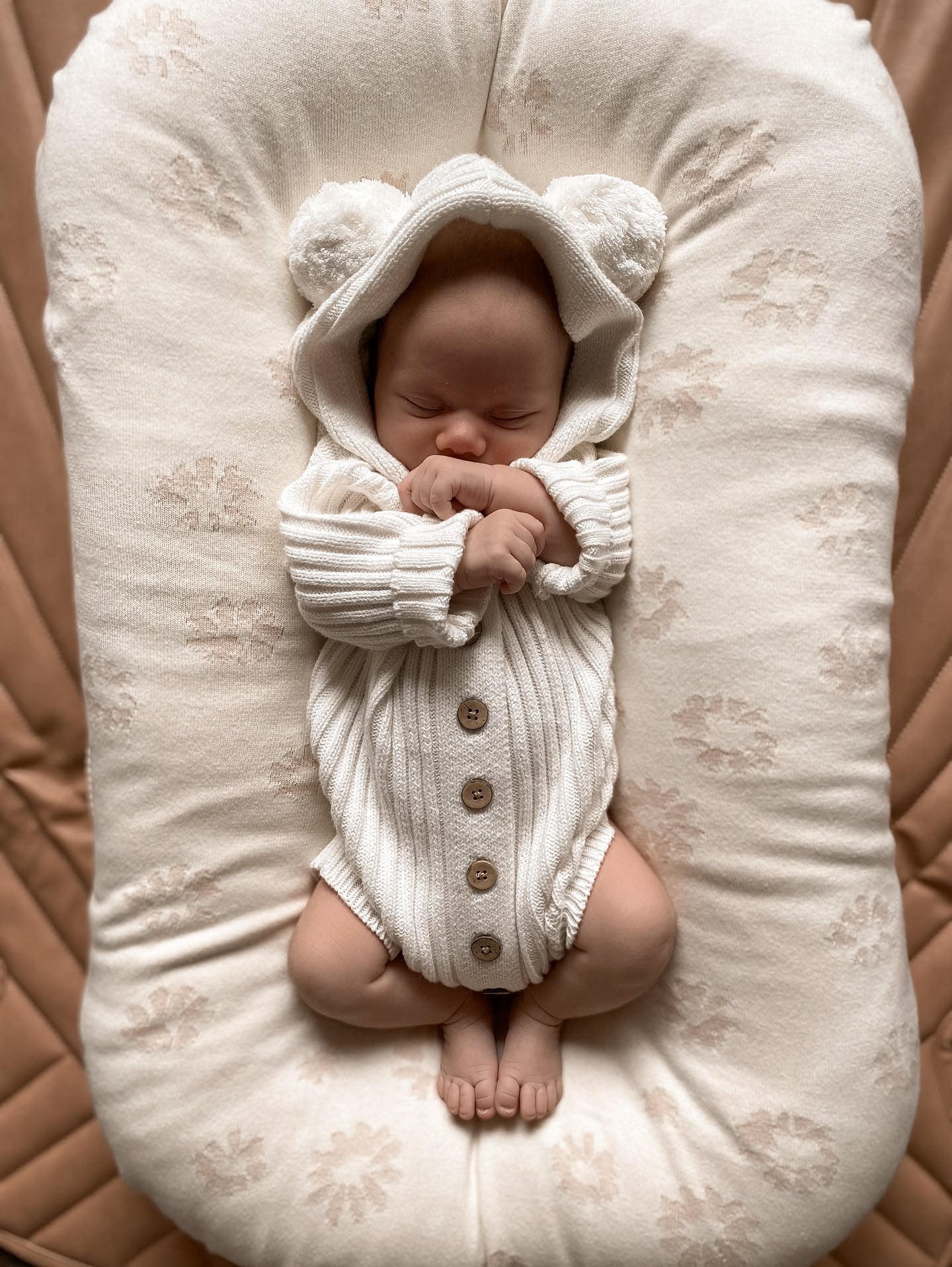 Ribbed Hoodie Onesie | Milk