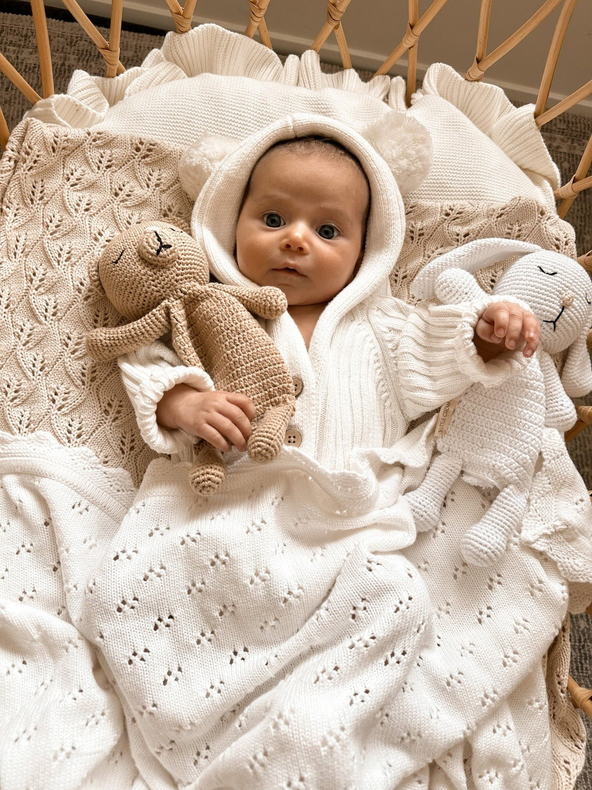 Ribbed Hoodie Onesie | Milk