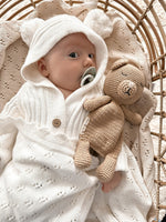 Ribbed Hoodie Onesie | Milk
