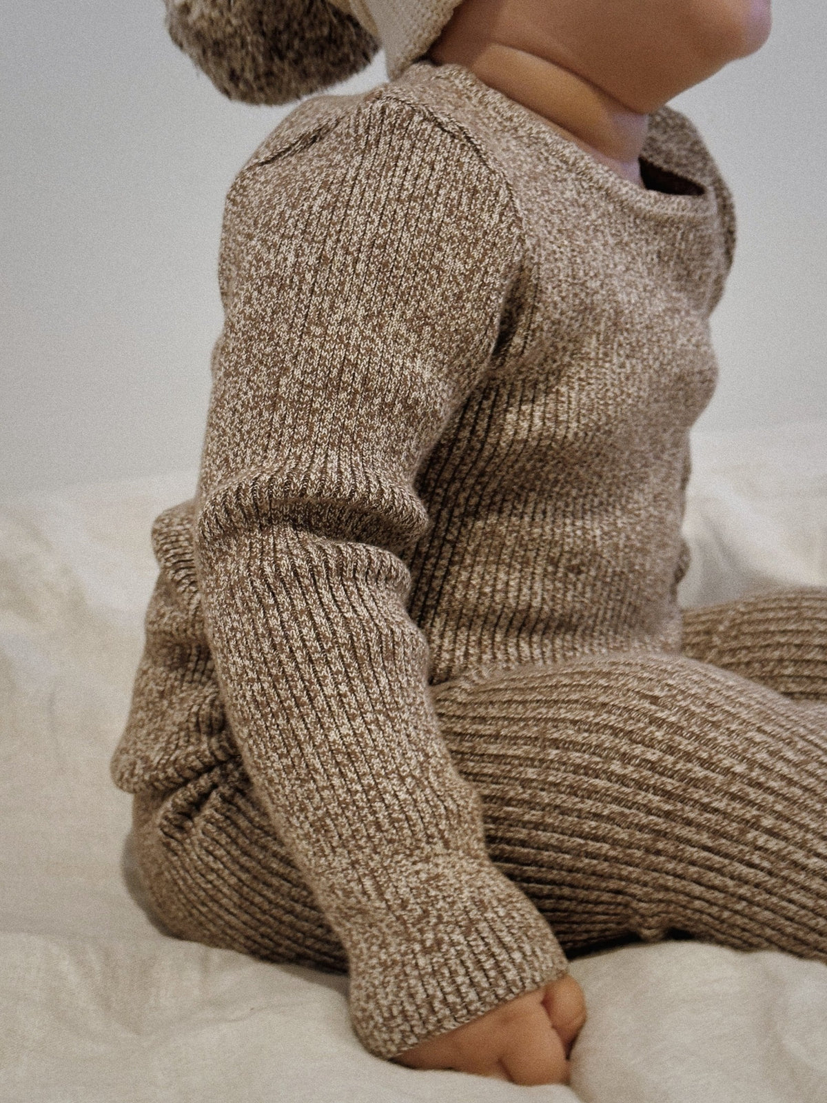 Ribbed Knit Leggings - Oat
