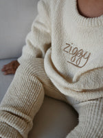 Ribbed Knit Leggings - Oat