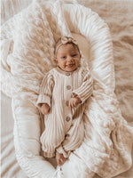 Ribbed Romper - Honey Milk