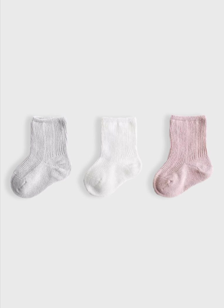 Ribbed Socks Set - Earth Tones