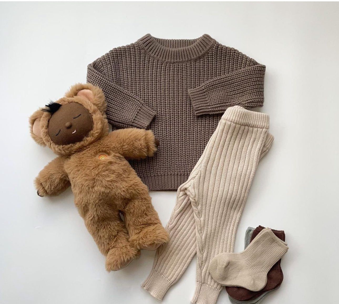 Ribbed Socks Set - Cloud Tones