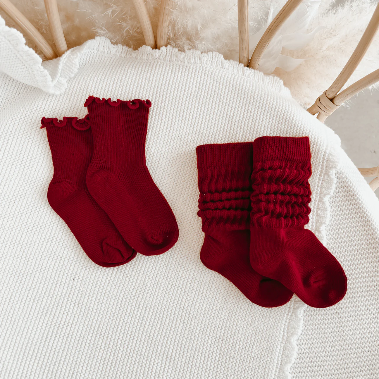 Frill Socks | Red