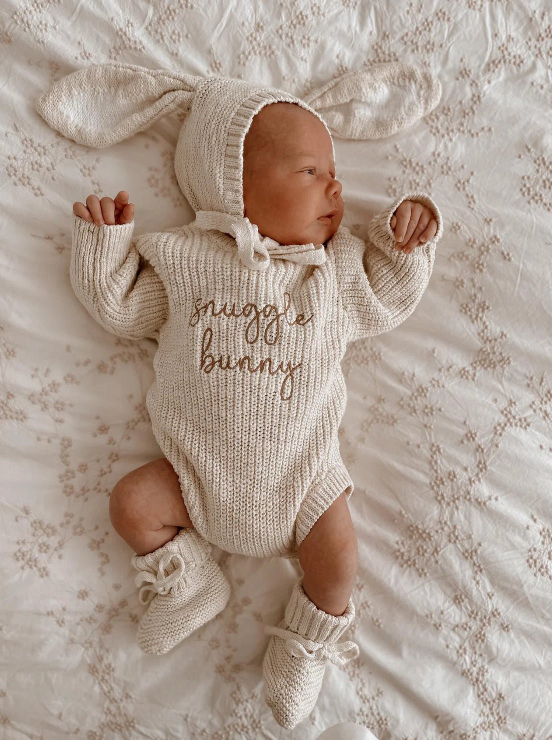 'Snuggle Bunny' Chunky Knit Romper | Honey