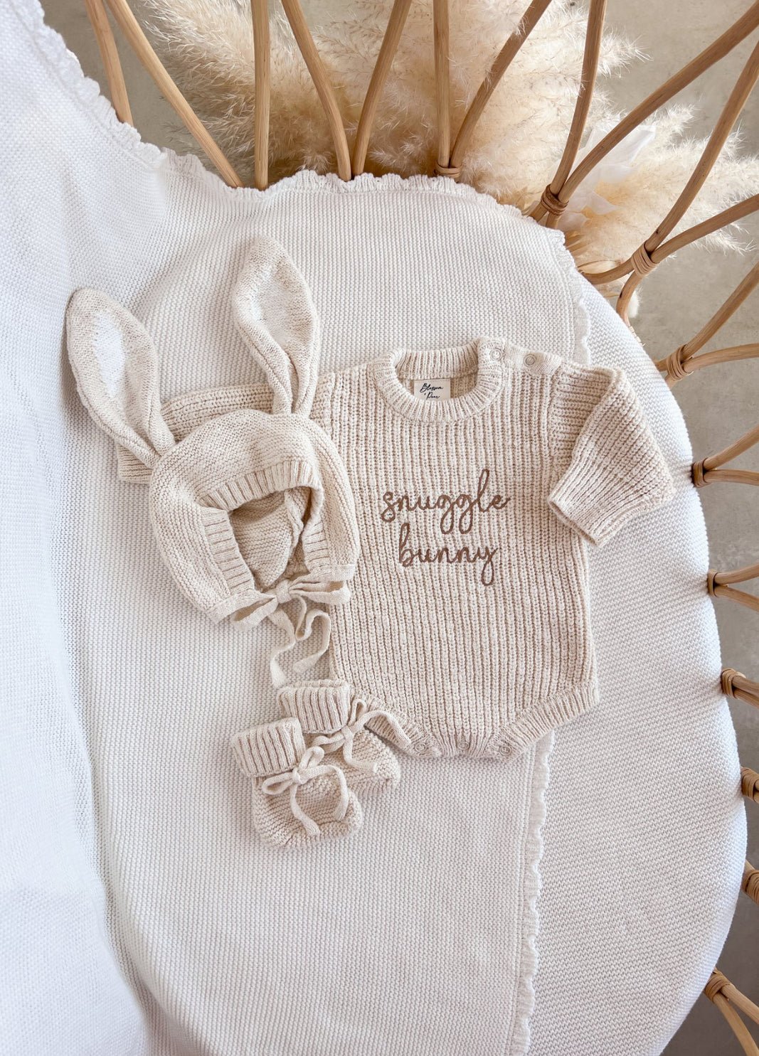 'Snuggle Bunny' Chunky Knit Romper | Honey