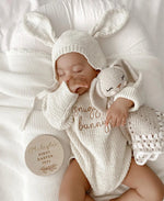 'Snuggle Bunny' Chunky Knit Romper | Honey