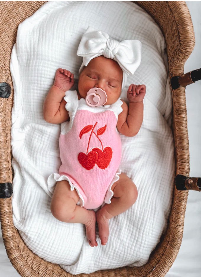 Sweet Cherry Frill Romper