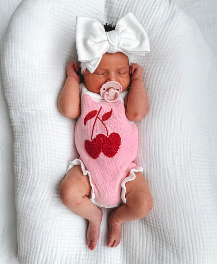 Sweet Cherry Frill Romper