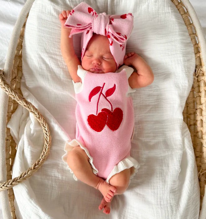 Sweet Cherry Frill Romper