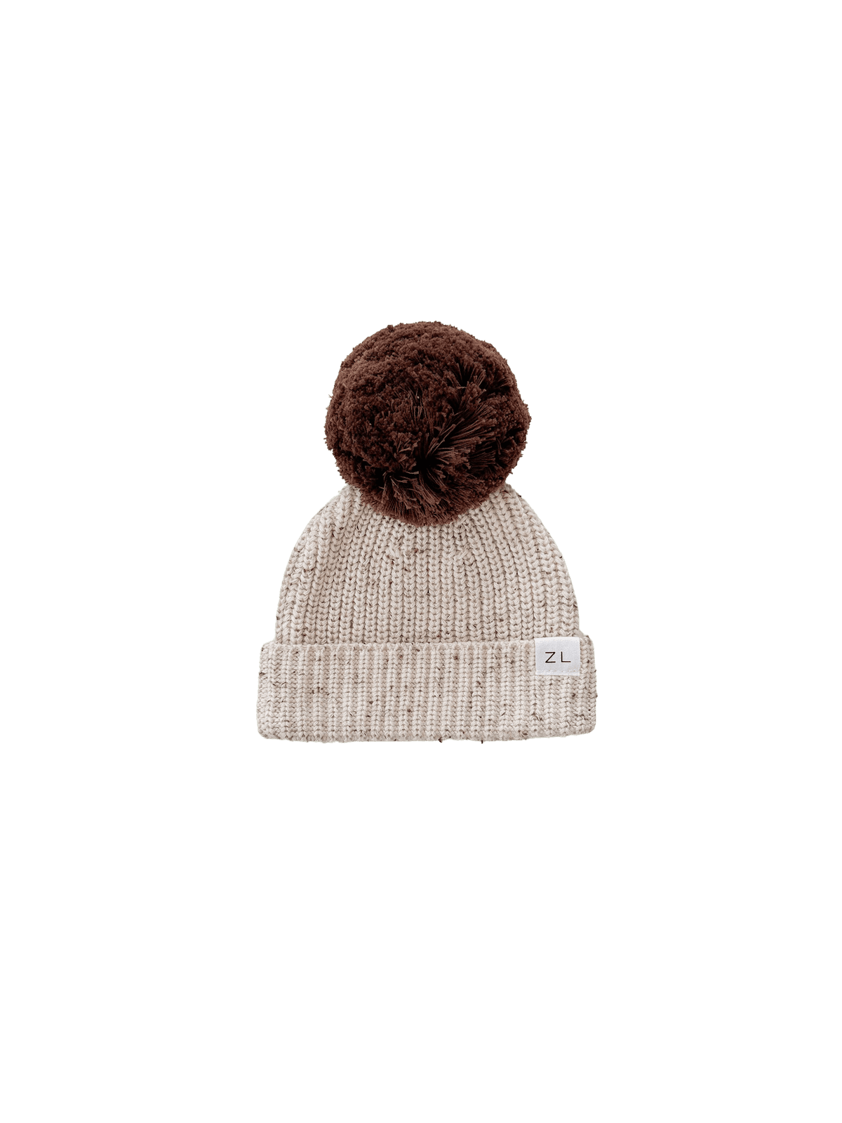Chunky Knit Pom Beanie - Milk