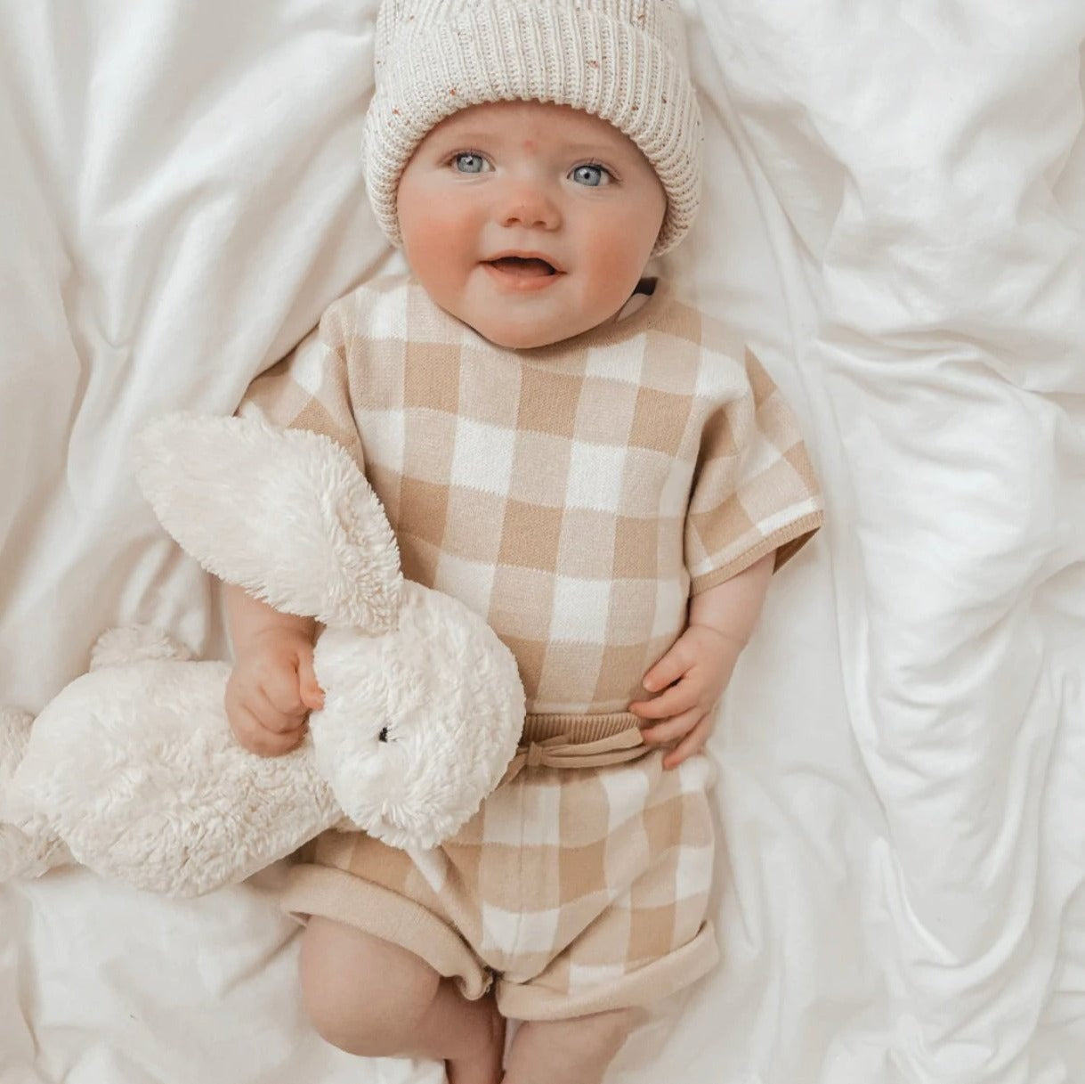 Beige Gingham Summer Set | Drew