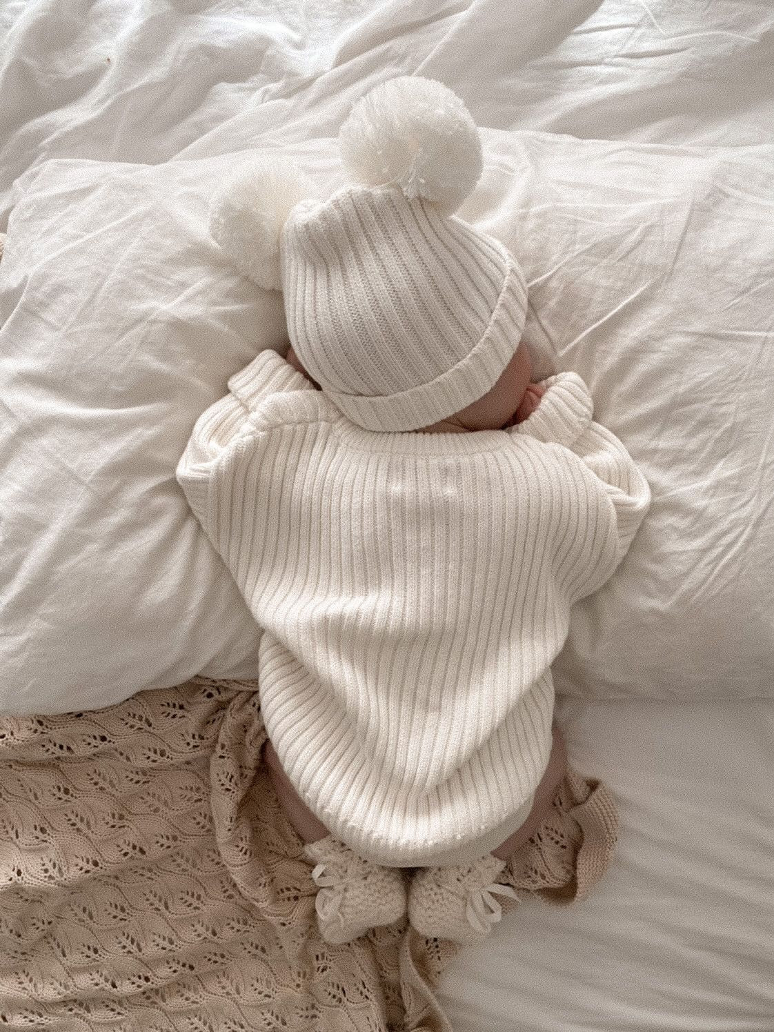Chunky Ribbed Sweater + Beanie Set