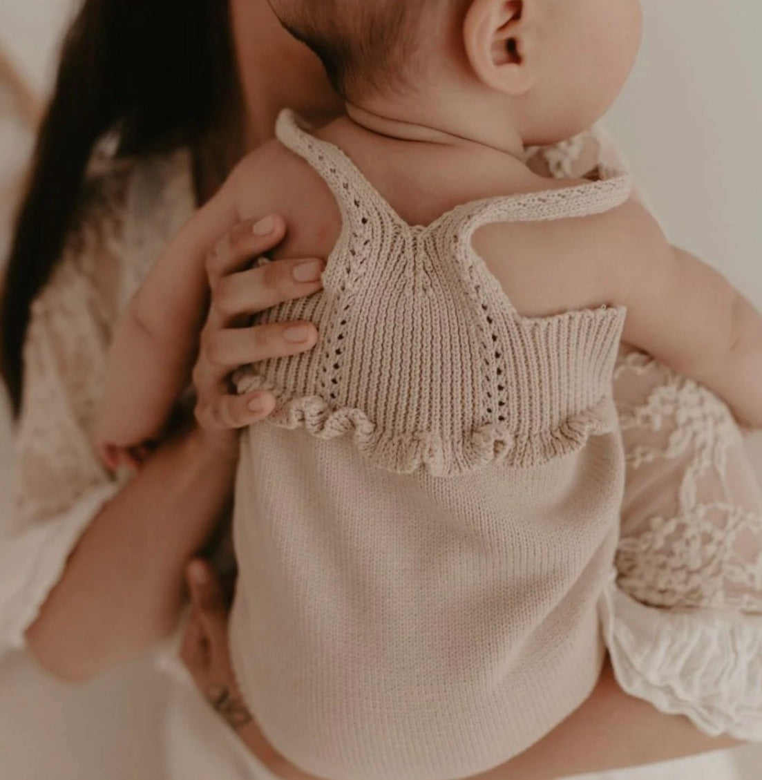 Hattie Organic Knit Romper | Taupe