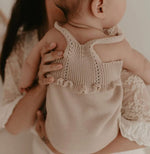 Hattie Organic Knit Romper | Taupe