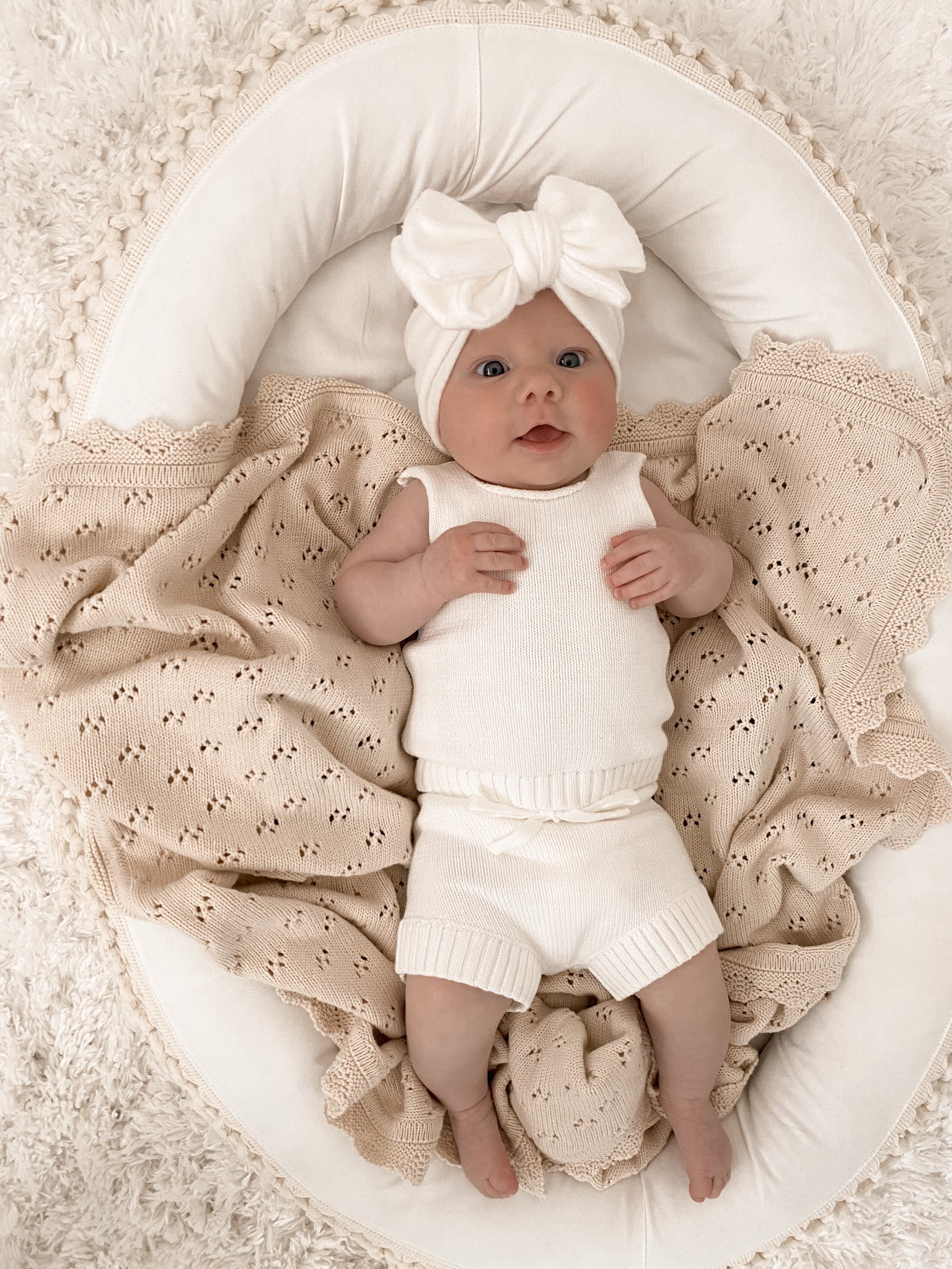 Summer Knit Shorts + Tank Set | Milk