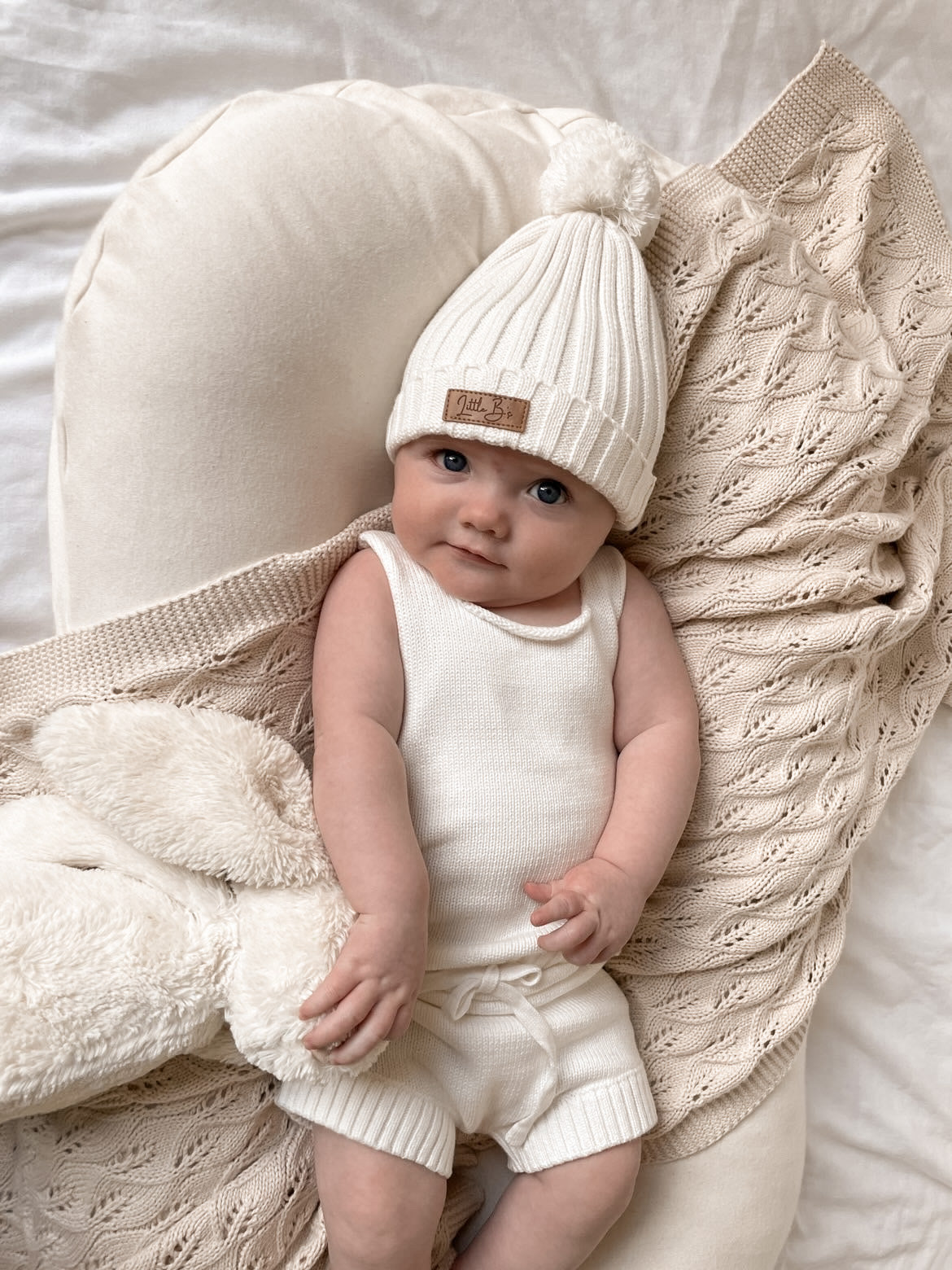 Summer Knit Shorts + Tank Set | Milk
