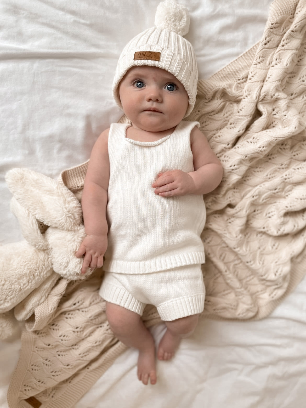 Summer Knit Shorts + Tank Set | Milk