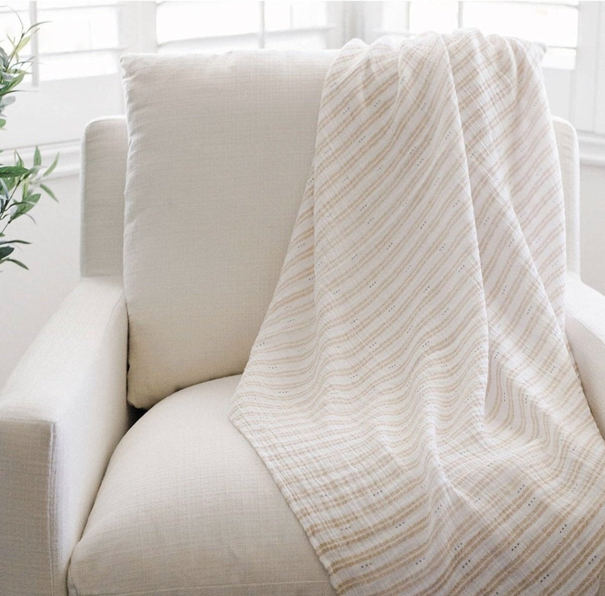 Swaddle Wrap | Neutral Herringbone